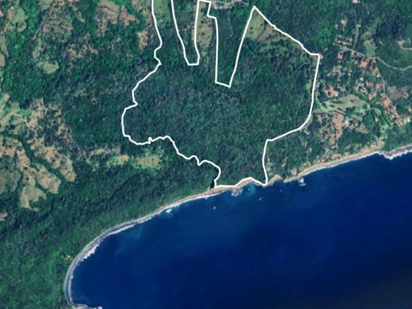 Expansive coastal property at Cocalito Beach, featuring golden sands and clear blue waters, ideal for development in Puntarenas, Costa Rica.