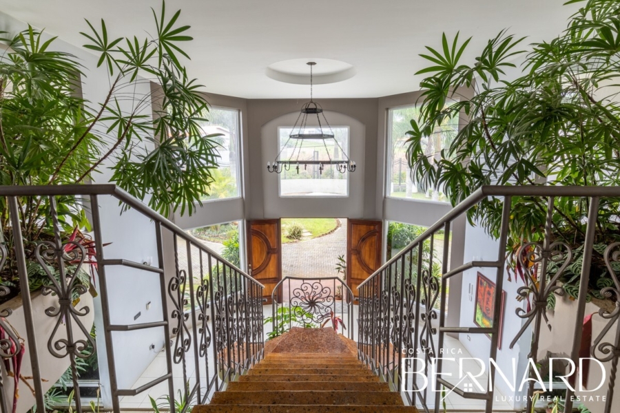 Landscape view of Las Palmeras Luxury Residence in San Ramon, showcasing the expansive estate and lush surroundings, ideal for buyers interested in luxury real estate in Costa Rica.